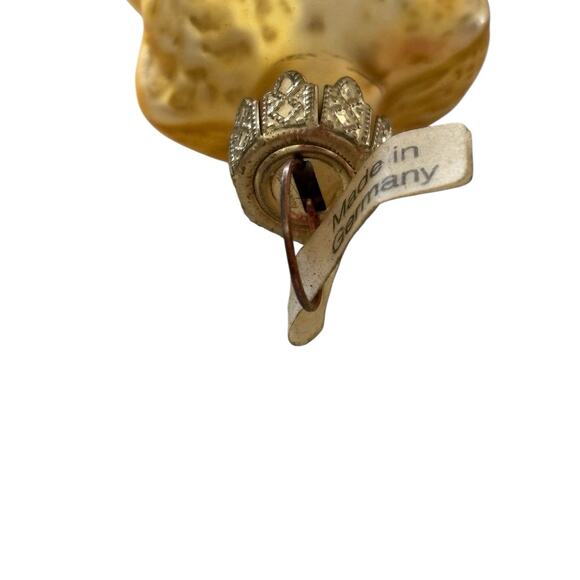 2 Mercury Glass Teddy Bear in Red Vest Christmas Ornaments Made in Germany - Picture 8 of 8